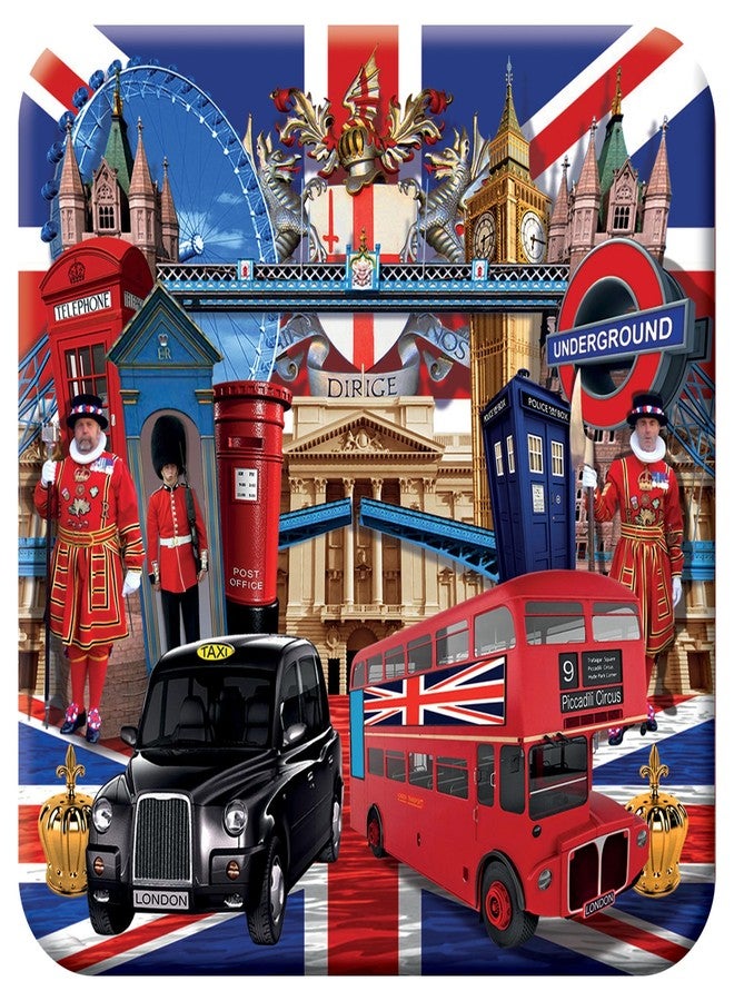 3D LiveLife Cork Coaster - Visit to London from Deluxebase. Lenticular 3D London Coaster. Non-Slip Table Coasters Featuring Original Artwork by Michael Searle. Ideal for Home Decor. - Image 1